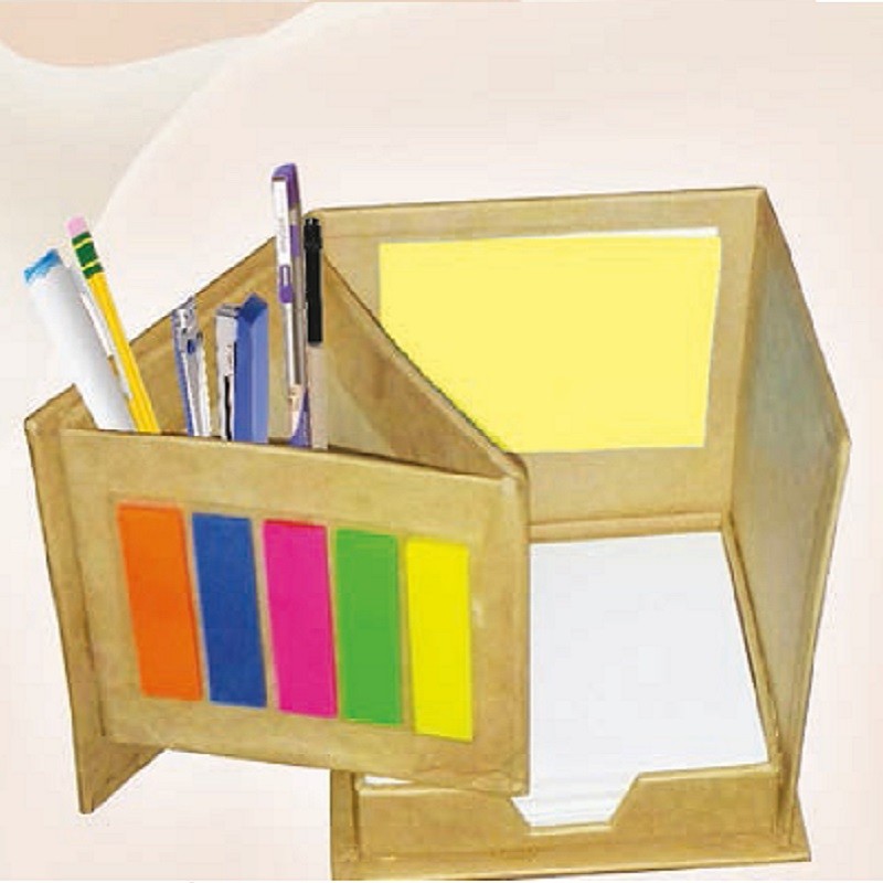 Eco-Friendly Penstand With Sticky Note (Triangle)