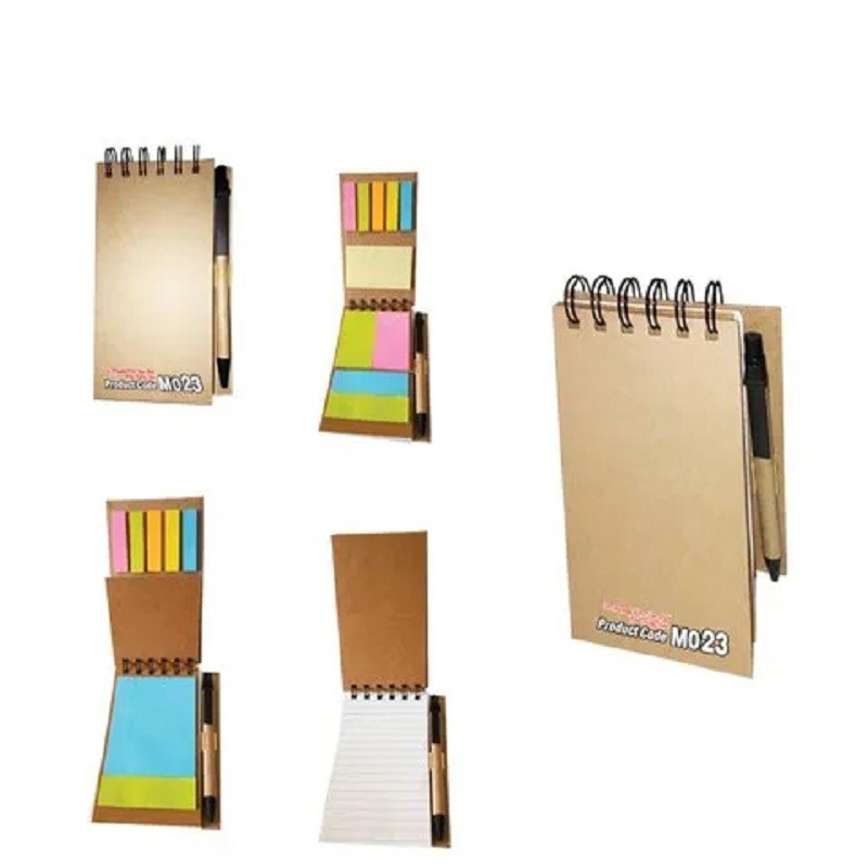 Eco-Friendly Wiro Note Pad With Sticky Note