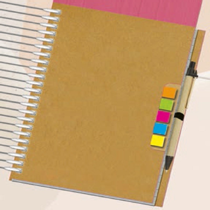 Eco-Friendly Wiro Note Pad With MULIPLE Sticky Note
