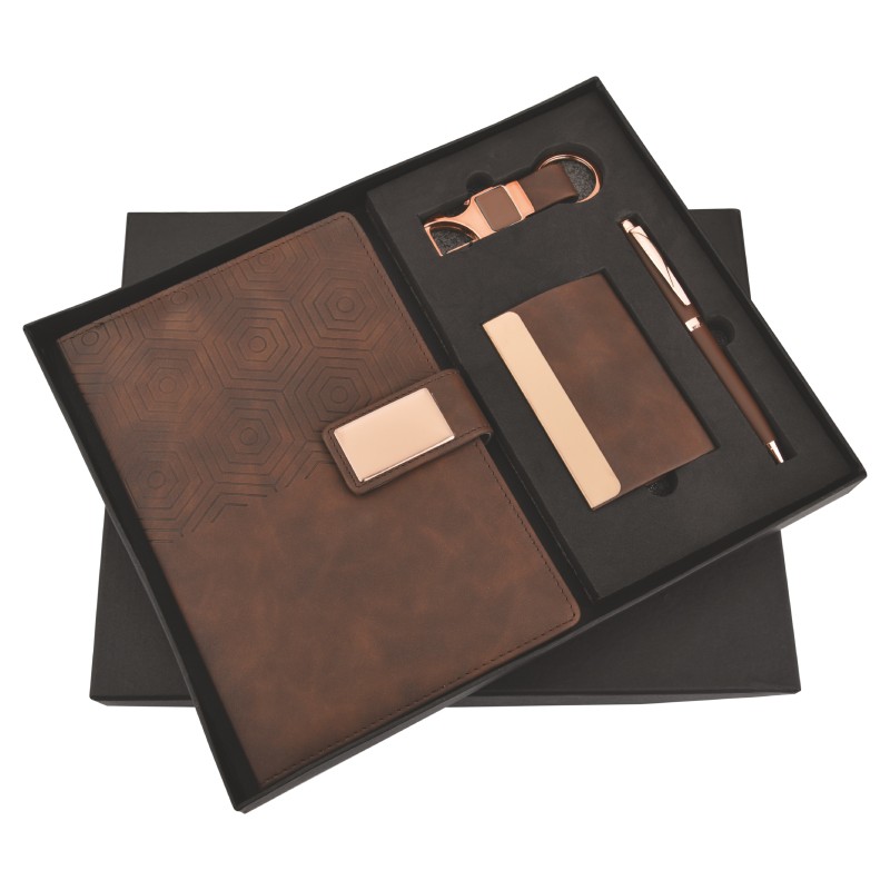 Hexa Rosgold  4 in 1 Pen, Diary, Cardholder & Keychain