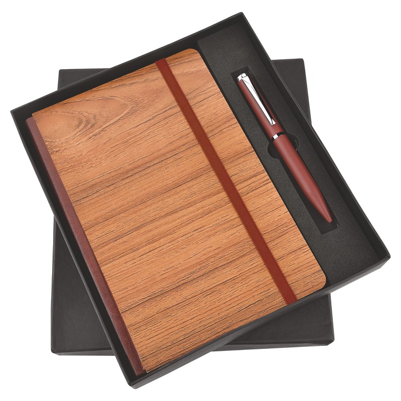 Dark Wood  Elastic Pen & Diary