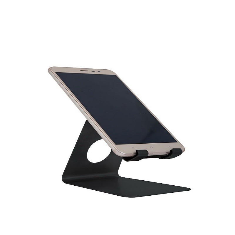 Sturdy stainless steel mobile stand with a proper viewing angle