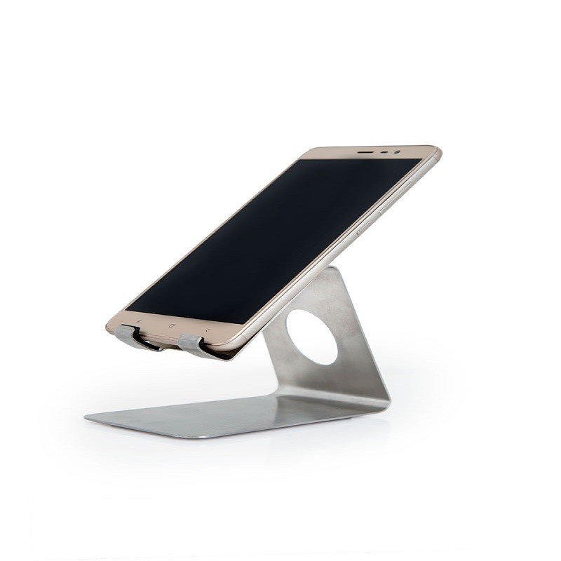 Sturdy stainless steel mobile stand with a proper viewing angle