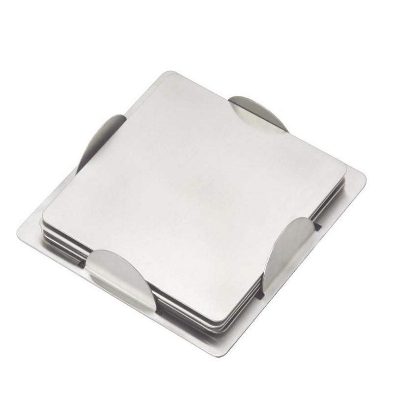 Simple and elegant Stainless Steel Tea Coaster set