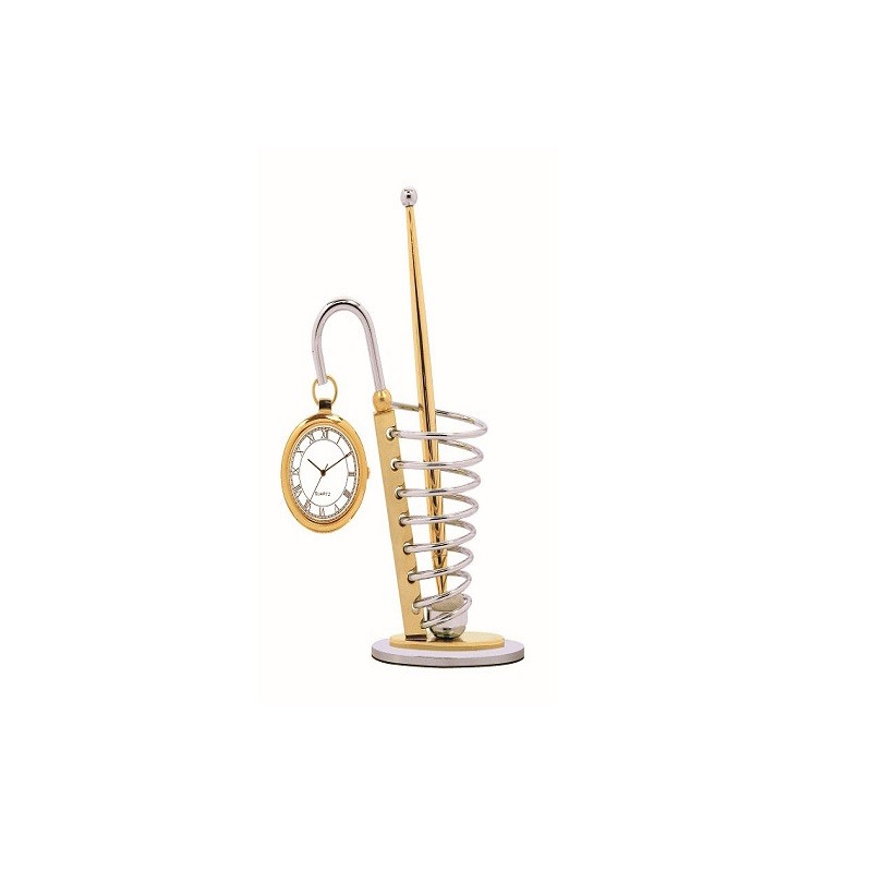 Classic Spring shaped Utility Holder With Clock