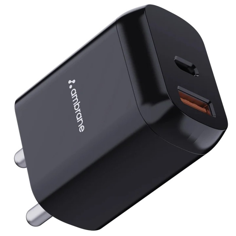 Ambrane 20 W 3 A Multiport Mobile Charger with Detachable Cable