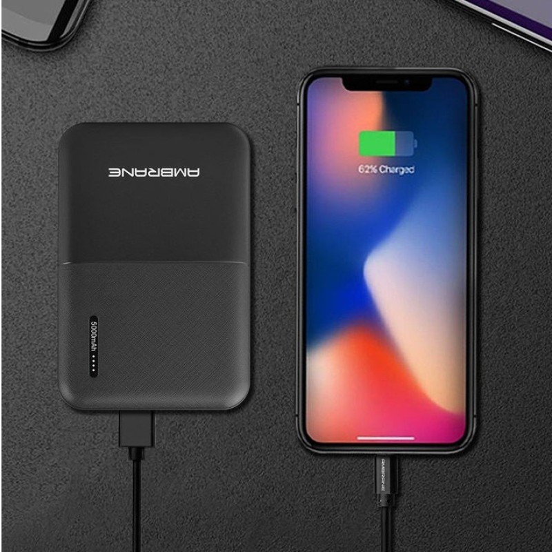 Ambrane Travel Kit - Micro USB cable, Dual Port Car Charger, 5000mAh powerbank, wired earphones