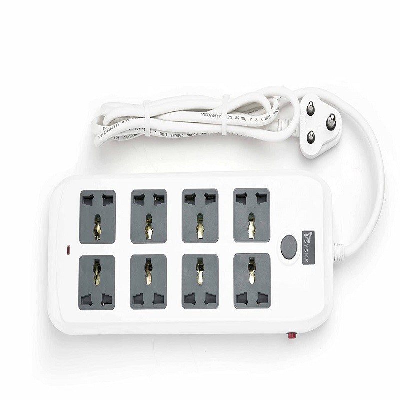 Syska Quadra Prime 8 Way Power Strip 8 Socket Extension Boards