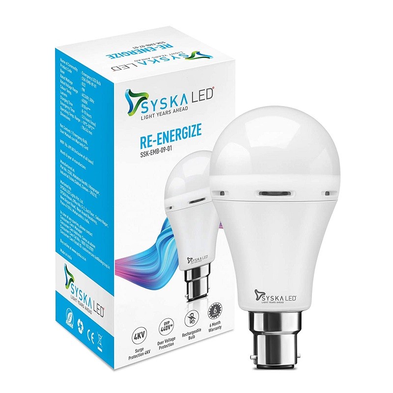 Syska Rechargeable LED Emergency Light Bulb