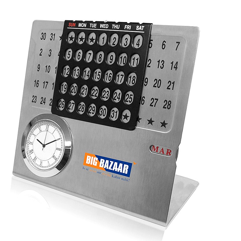 Life Time Calender With Clock And Month Plate