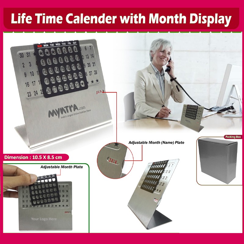 Life Time Calender With Month Display