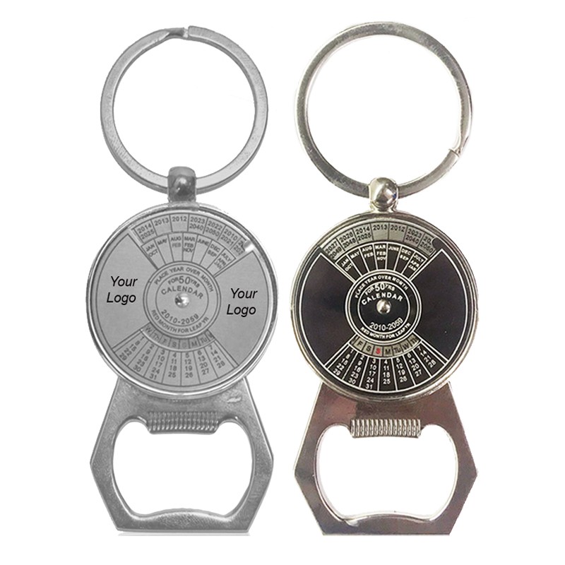 50 Years Calendar Keychain With Opner