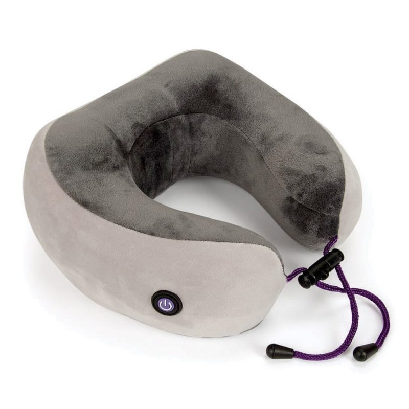 Memory Foam  Vibrating Travel Neck Massage Pillow - 3 modes