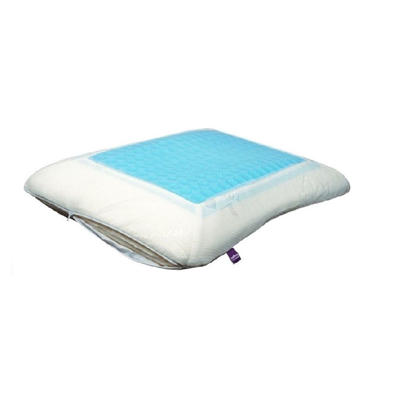 Memory foam sleeping pillow with cool gel