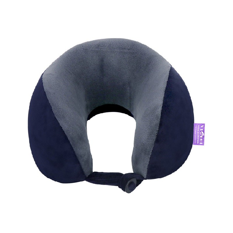 U Shape Super Soft Memory Foam Travel Neck Pillow for Neck Pain Relief Cervical Orthopedic Use Comfortable Neck Rest Pillow - Navy Grey