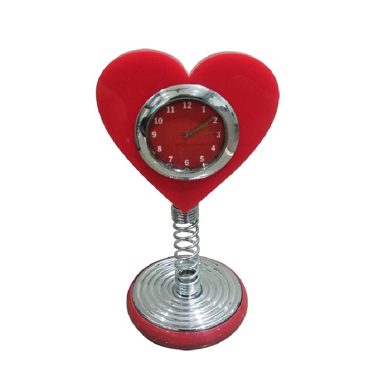 Spring Heart Shape table clock
