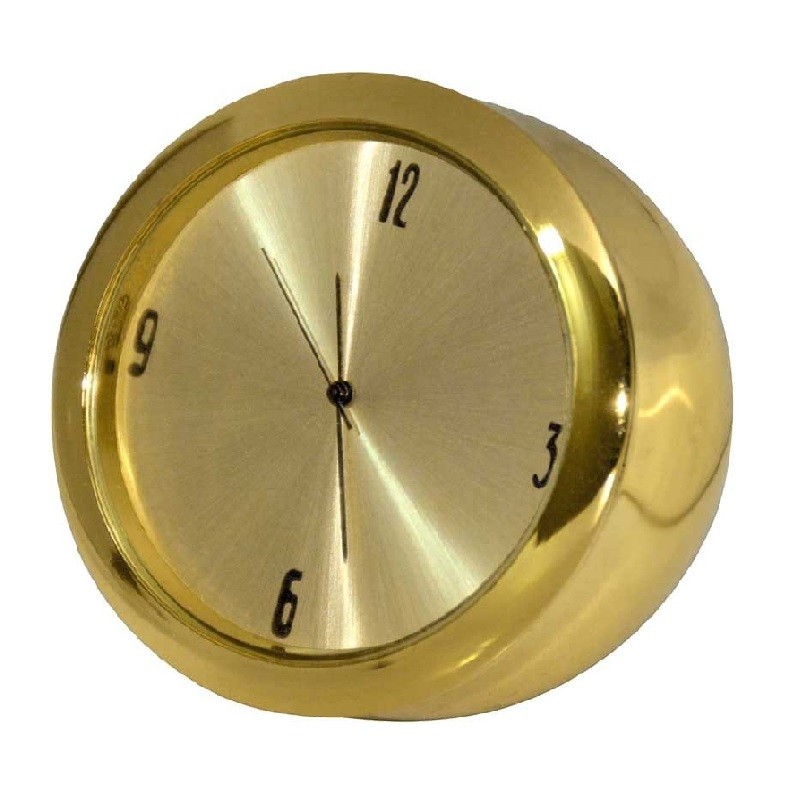 Big Metal Half Round Shape Clock with Gold & Silver