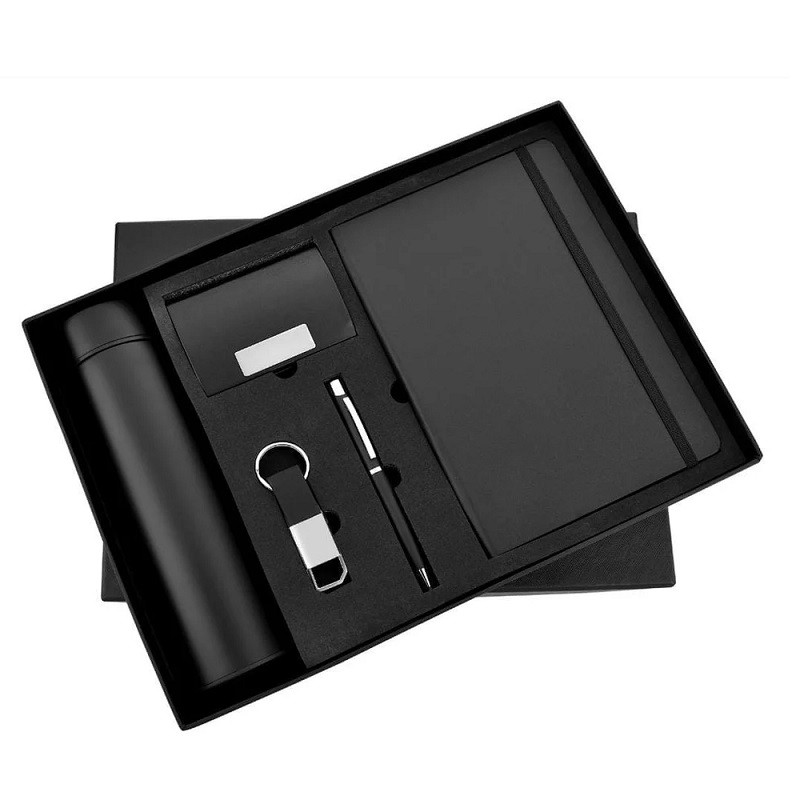 Black Leather 5 In 1 Corporate Gift Set