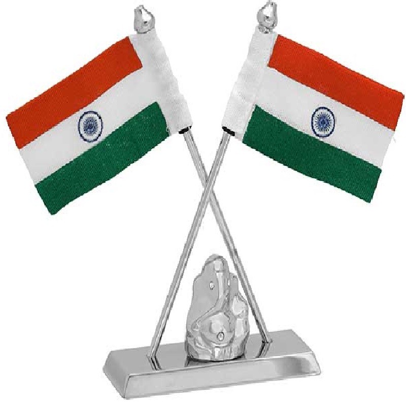 Cross Indian flag with Ganesh