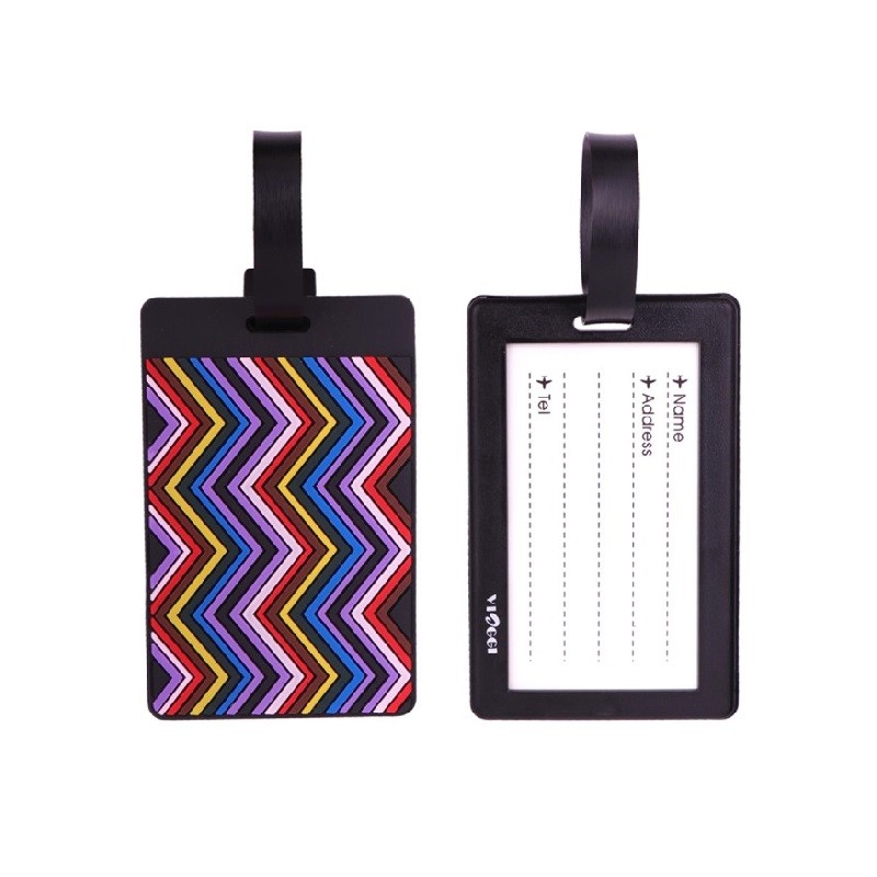 Multi-Color Luggage ID Name Tags Bag Tag for Travelling ID Labels Tag for Baggage - Pack of 2