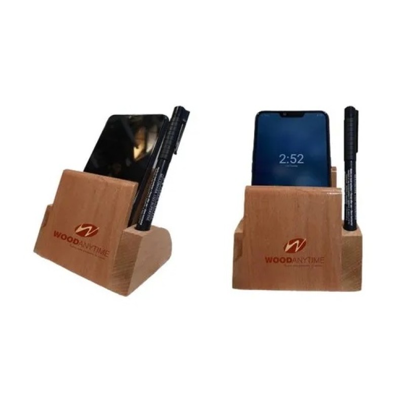 Pen Holder Wooden Mobile Stand